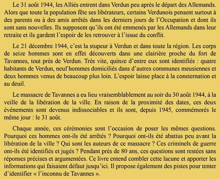 Tavannes resume 4e couv